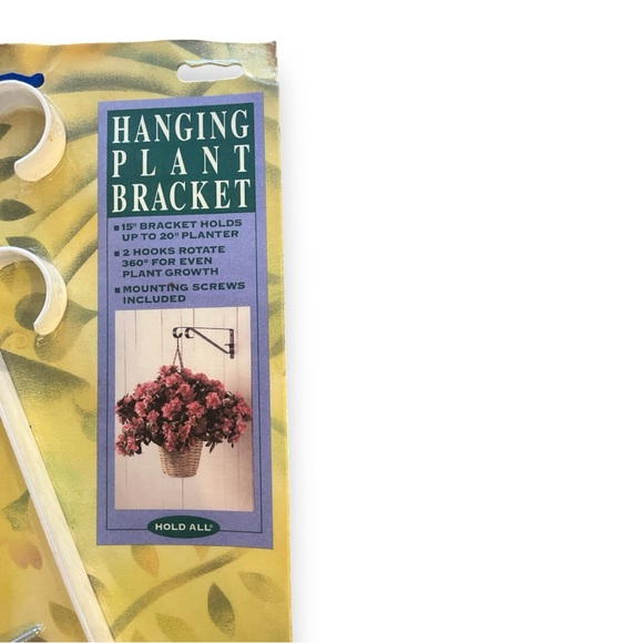 NWT Double Hook White Hanging Plant Bracket - Picture 2 of 5
